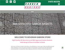 Tablet Screenshot of devoran-garden-gabions.co.uk